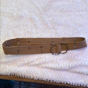 Tan Double Prong Belt with O-Ring